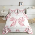 thumbnail image 2 of Castle Fairy Bohemian Flower Bow Bedding Comforter Set 2pcs for Children Boys Girls,Boho Exotic Style Twin Comforter Sets Microfiber,Traditional Floral Damask Breathable Bedding Set, 2 of 8