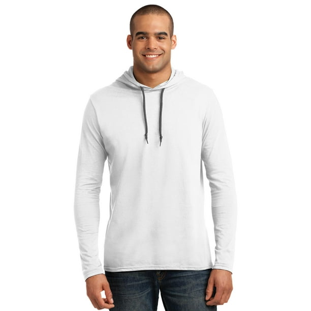 100% Ring Spun Cotton Long Sleeve Hooded TShirt - Walmart.com
