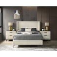 thumbnail image 4 of Roundhill Furniture Mavela Wide Wale Corduroy Panel Queen Bed with 2 Nightstands and Bench, Cream, 4 of 6