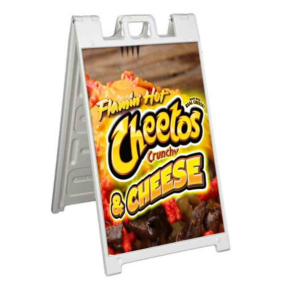 Hot Cheetos And Cheese (24" X 36") Standard A-Frame Signicade, Includes Decal Applied To Stand