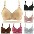 thumbnail image 3 of UPPADA Plus Size Bras for Women Womens Lace Bras Front Button Bra Front Snaps Seniors Push Up Everyday Bra Comfortable and Breathable Skin Care Bra Wireless Bras for Women Clrearance on Sale, 3 of 4