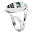 thumbnail image 2 of 925 Sterling Silver Ring Natural Blue Opal Handmade Jewelry, 2 of 10