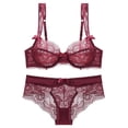 thumbnail image 1 of Gibobby Ropa interior mujer sexy Conjunto de Lencería Sexy de Colegiala, Pijamas Caseros Sexy para Mujer, Ropa de Encaje Regalo de Aniversario(Rojo, 85C), 1 of 3
