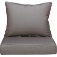thumbnail image 3 of UIXE Outdoor Deep Seat Cushion Set with Sunbrella Slipcovers, Patio Furniture Cushions & Back Pillow, Water-Resistant Backyard Sectional Sofa Cushions for Bistro Chair - Coffee, 3 of 6