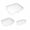 White, variant on YEMNPIOS 3 Pcs Hard Clear Zipper Case Transparent Zipper Hard Pouch for Snacks Makeup Bag Plastic Cosmetic Bag Portable Travel Organizer for Makeup Storage（Black）