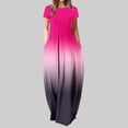 thumbnail image 2 of Stamzod Women's Summer Maxi Dress Boho Fashion Gradient Color Casual Dress Sleeveless Strap Smocked Long Beach Sun Dresses With Pocket, 2 of 4