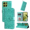 thumbnail image 1 of Funda tipo cartera GANGXUN para Motorola Moto G86 , diseño girasol, cuero PU, soporte, cierre magnético, tarjetero, 1 of 5