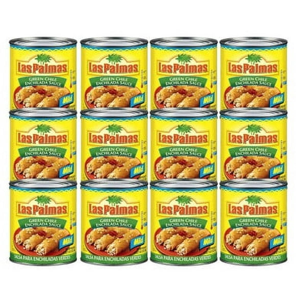 Las Palmas Green Chile Enchilada Sauce 28 oz (12-Case) - Authentic Mexican Flavor for Homemade Enchiladas