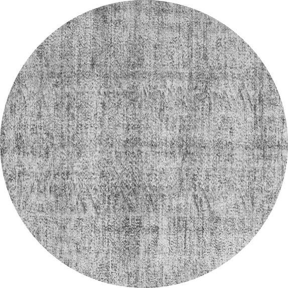 Ahgly Company Indoor Round Abstract Gray Contemporary Area Rugs, 5' Round