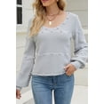 thumbnail image 2 of Fuzzy Dot Detail Sweater Gray Large, 2 of 4