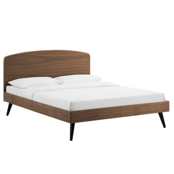 Bronwen Full Wood Platform Bed-MOD-6254-WAL