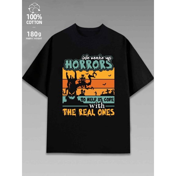 halloween funny t shirts t-shirt mens black All-Season Fitness Top, Sleek Sporty Look, Durable Sportswear