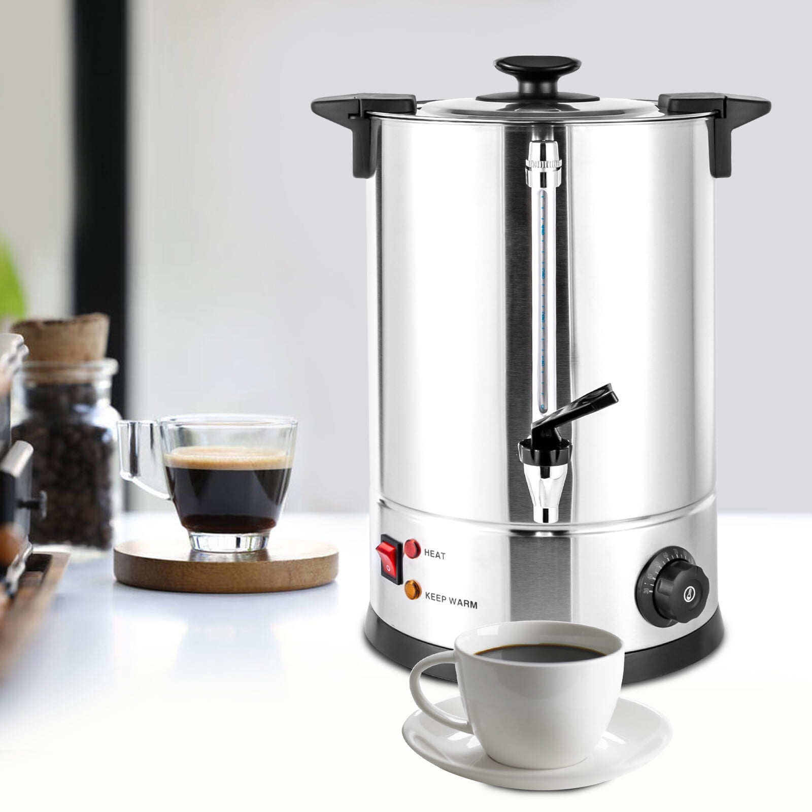 CCM040 Stainless Steel 40 Cup Coffee Urn - 2-Way Dispenser with Cool-Touch  Handles, Electric Coffee Maker Urn - Walmart.com
