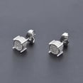 thumbnail image 4 of Terandius Iced Out Cubic Zirconia Screw Back Stud Earrings – 18K Gold or Silver Plated 9mm Round Micro-Pavé CZ Hip Hop Earrings for Men & Women, Hypoallergenic Unisex Jewelry, 4 of 8