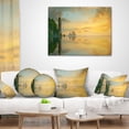 thumbnail image 3 of Designart Colorful Sky and Board on Beach - Seascape Throw Pillow - 18x18, 3 of 4
