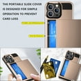 thumbnail image 2 of SOATUTO for iPhone 15 / 15 Plus / 15 Pro / 15 Pro Max 2023 Case with Card Holder Heavy Duty Protective Dual Layer Shockproof Hidden Card Slot Slim Wallet Case for Women&Men - iPhone 15 Plus,Gold, 2 of 6