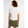 thumbnail image 2 of Free Assembly Women's and Women's Plus Cotton Cropped Boxy Tee with Short Sleeves, Sizes XS-4X, 2 of 5