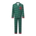 thumbnail image 3 of AIGUR Family Matching Christmas Pajama Set, Family Matching Christmas Pajamas Plaid Long Sleeve Button Down Tops Pants, 3 of 11