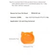 thumbnail image 2 of 1pc Plastic Pet Bowl, Cartoon Cat Face Design, Easy To Clean, Anti-Tipping, For Cats And Dogs, Orange, 2 of 4