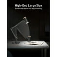 thumbnail image 5 of Adjustable Metal Table Lamp, Large Size Max Height 29.7", E26 Base, Swing Arm Desk Light with Wooden Accent, Black, 5 of 8