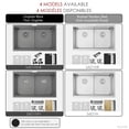 thumbnail image 3 of Stylish Undermount 32" Stainless Steel Double Bowl Kitchen Sink with 7 Accessories S-601WK, 3 of 15