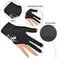 thumbnail image 4 of Guante de billar de 3 dedos antideslizante unisex Sunnimix con correa ajustable gris, 4 of 8