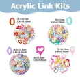 thumbnail image 2 of Jewelry Making Kit Colorful Acrylic Quick Link Connectors Resin Lobster Claw Clasps Cord Making Kit Craft Supplies Bracelet Bag Accessories, 2 of 6