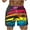 EA-Multicolor, variant on QATAINLAV 2024 Casual Beach Shorts for Men Trendy Rainbow Print Shorts Summer Drawstring Elastic Waist Sport Shorts with Pockets Wedding Gifts Blue S