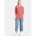 thumbnail image 2 of Time and Tru Women's and Women's Plus Crewneck Sweatshirt with Long Sleeves, Sizes XS-4X, 2 of 6