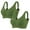 Green, variant on Wireless Rhinestone Bra Sports Style Breathable Stretchy Comfortable Everyday Bralette,2-Pack (Women's or Women's Plus)