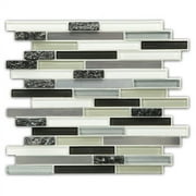 Instant Mosaic Instant Random Sized Peel & Stick Mosaic Tile in 3 Color Blend