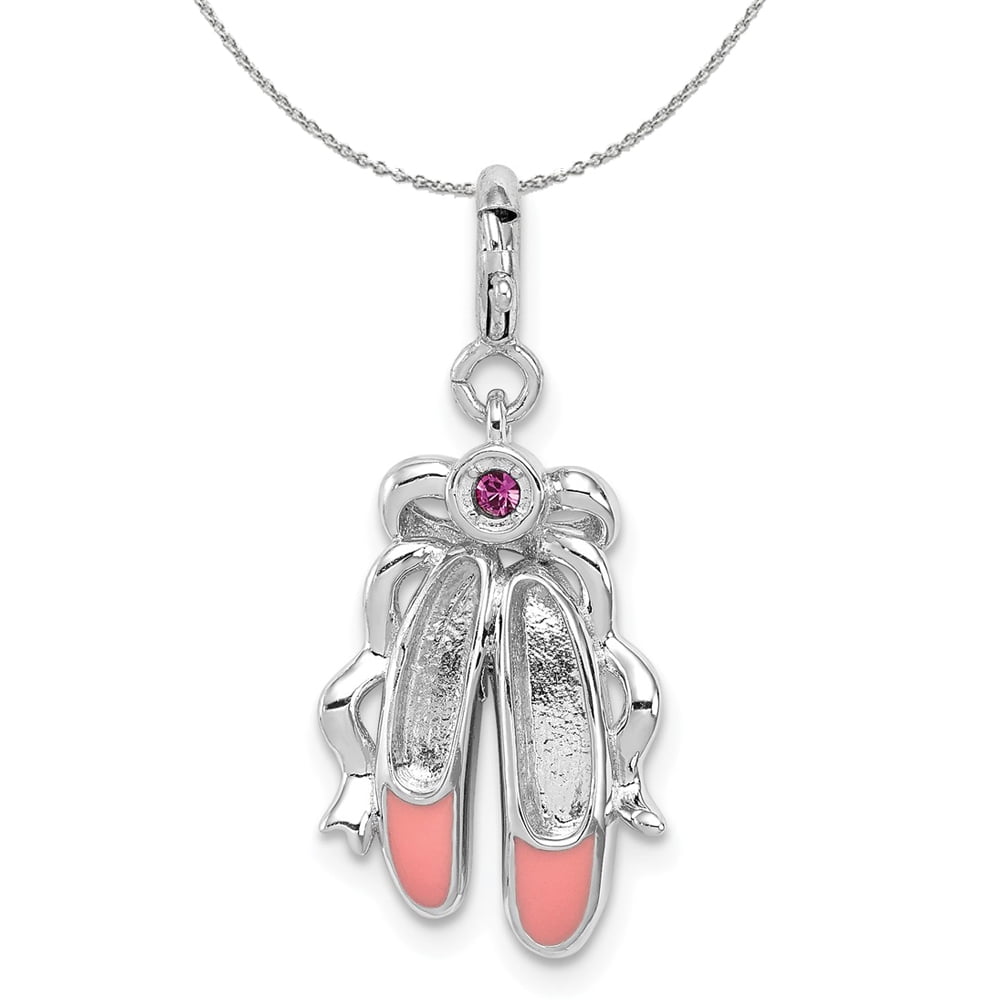 Charms for Bracelets and Necklaces Ballet Shoes Charm With Lobster Claw Clasp Charms for Bracelets and Necklaces Ballet Shoes Charm With Lobster Claw Clasp