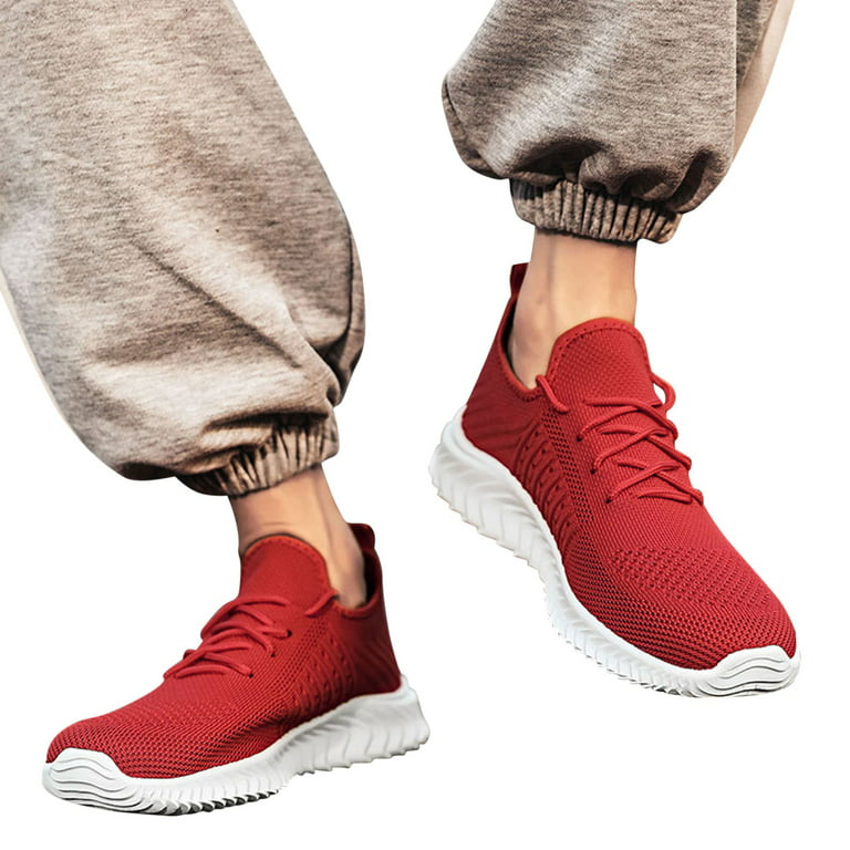 Men's Red Bottom Lace Up Shoes