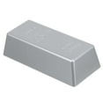 thumbnail image 1 of 1 Pc Simulation Silver Bar Decorative Silver Brick Plastic Silver Bar Plaything, 1 of 8