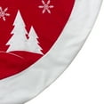 thumbnail image 3 of Northlight 36" Red and White Winter Snowman Embroidered Christmas Tree Skirt, 3 of 4
