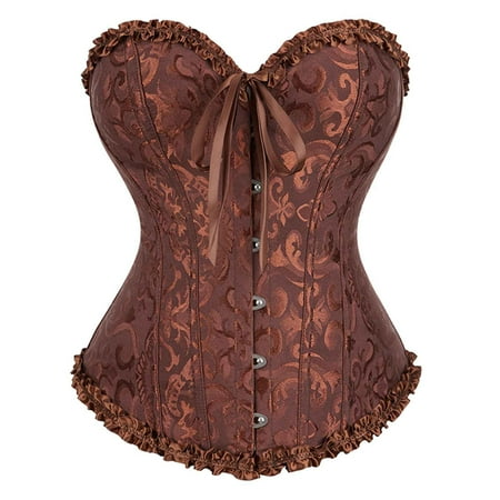 UPPADA Corset Tops for Women On Sale Corset Tops for Women Plus Size Floral Embroidered Corset Goth Lace Up Corset Overbust Corset Underbust Corset Belt Cute Bustier Lingerie