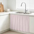 thumbnail image 3 of Blush Pink Line Striped Small Cabinet Curtains 10"W x 11"L, Farmhouse Pink Stripes Sink Skirt Dust-Proof Short Curtain for Bathroom Vanity Storage Cubby Desk, Self Adhesive Privacy Drapes, 3 of 9