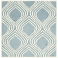 thumbnail image 6 of SAFAVIEH Chatham Shaelyn Geometric Swirls Wool Runner Rug, Blue/Ivory, 2'3" x 7', 6 of 10