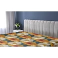 thumbnail image 5 of Ambesonne Flower Fitted Sheet, Summer Bold Petals Floral, Queen Size, Slate Blue Orange and Ivory, 5 of 5