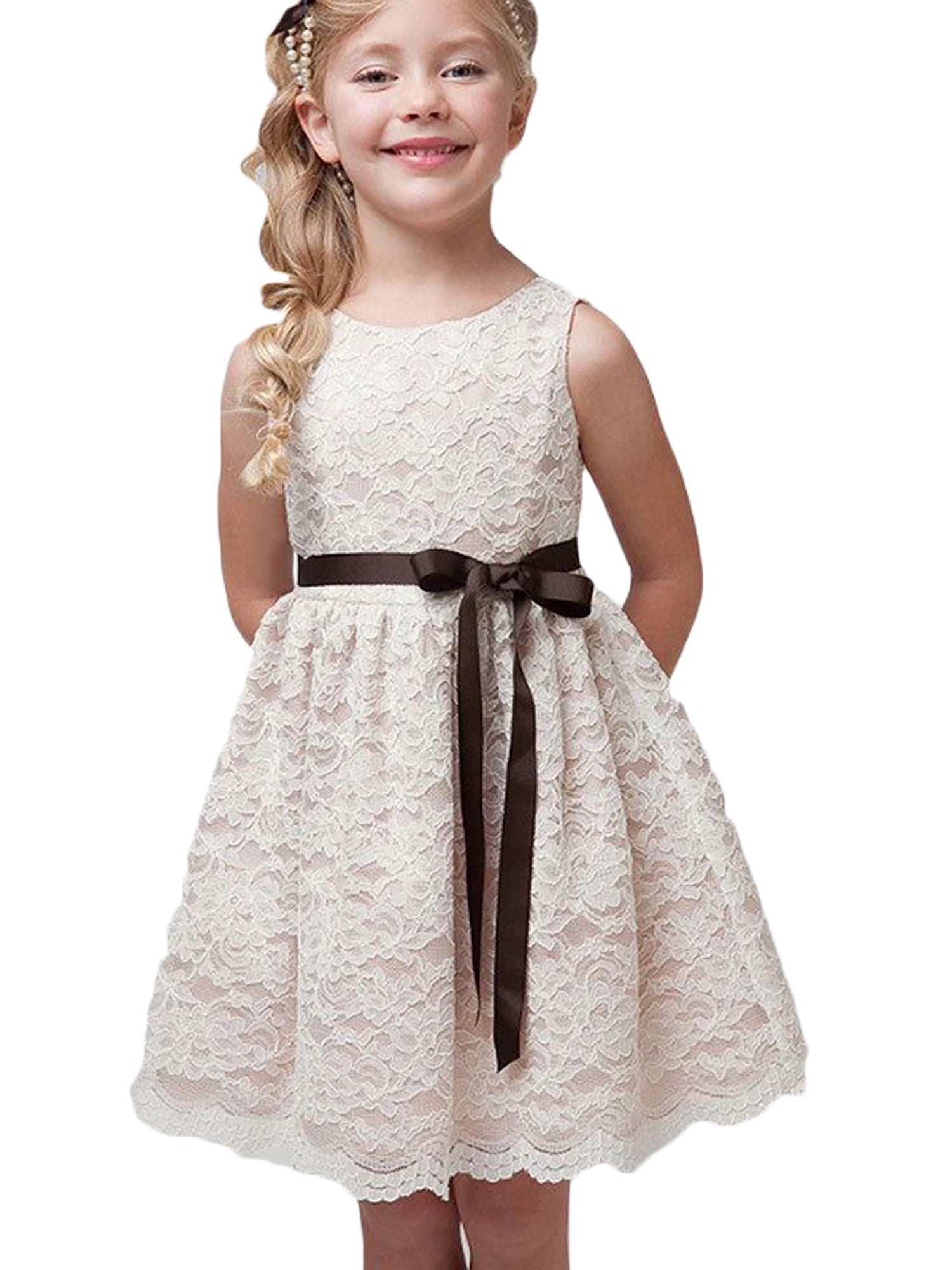 Baby Flower Girl Birthday Wedding Bridesmaid Pageant Party Formal Dress SZ 3M-3T 