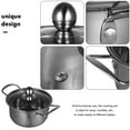 thumbnail image 3 of HONMEET Stainless Steel Cooking Pot for Family Gatherings 1Pcs Silver Pot, 3 of 8