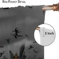 thumbnail image 5 of Halloween Curtains for Living Room Pumpkins Castle Moon Bat Tree Witches Printed Blackout Rod Pocket Window Drapes for Bedroom Kitchen Halloween Decor W52 xL84(Blackout, 5 of 6
