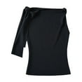 thumbnail image 1 of Women LOW RISE FOLDOVER Sleek Stretch Cutout Skirt Black, 1 of 3
