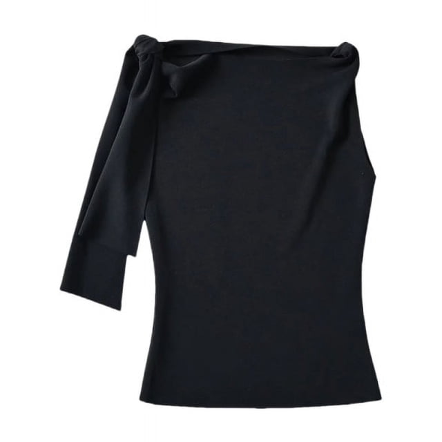 Women LOW RISE FOLDOVER Sleek Stretch Cutout Skirt Black