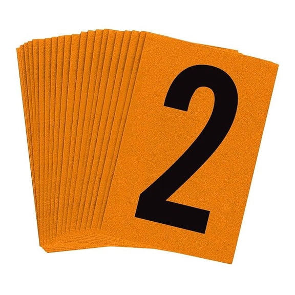 Brady Reflective Numbers And Letters,2,PK25 5910-2