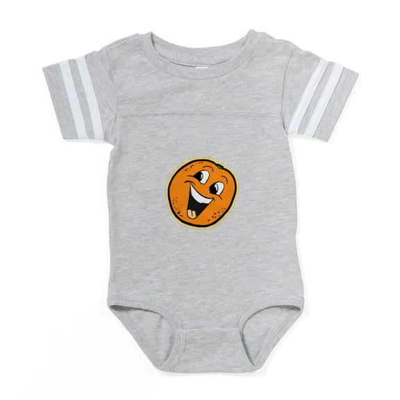 CafePress - Happy Orange - Cute Infant Baby Football Bodysuit