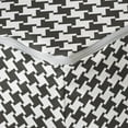thumbnail image 4 of Houndstooth Rectangle Pouf, Monochrome Pattern with Classic Simple Ornament Repetitive Print, Foot Stool for Living Room Office Ottoman with Cover, 25", Charcoal Grey and White, by Ambesonne, 4 of 4