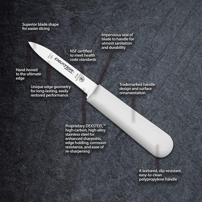 Dexter Russell Sani Safe Paring Knife -- 3 per case.