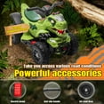 thumbnail image 5 of SUSIELADY 12V Kids Dinosaur Ride on ATV, Quad 4 Wheeler Dinosaur Design, Electric Ride on Toy, Music Early Education Function, Power Display, Safe Driving, Outdoor Toy for Boys Girls Aged 2-6, Green, 5 of 8