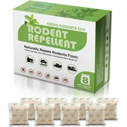 Mouse Repellent Pouches, Rodent Repellent, Pest Control Pouches, Peppermint Oil to Repel Rodents, Mice, Rats, Squirrels, Roaches, Ants, Spiders, Moths, 8 Pouches